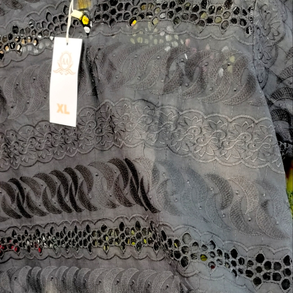 Black pure cotton kurta